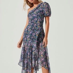 ASTR the Label • Santorini One Shoulder Dress • Size Medium